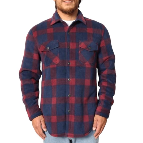 Freedom Foundry - Plaid Fleece Jackets Super Plush Sherpa Lined Jacket Shirt - Picture 1 of 7